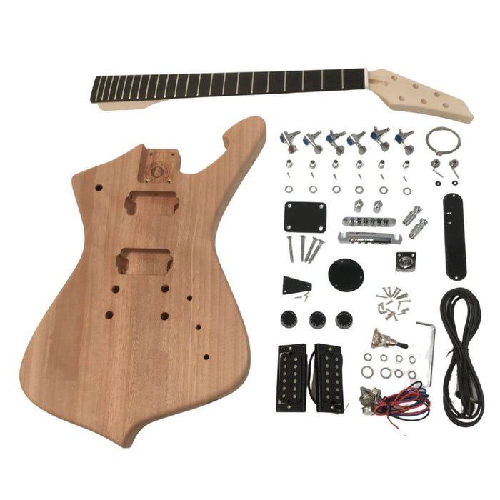Mahogany body ICE-style DIY guitar kit with Ebony Fretboard - Guitar Kit World
