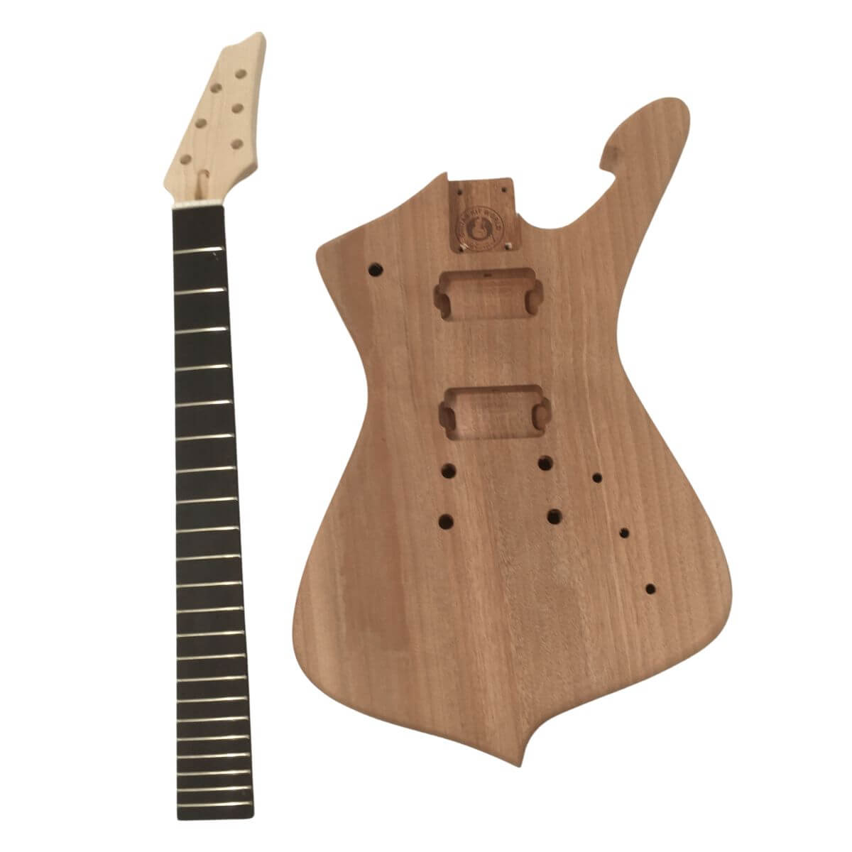 Mahogany Iceman-Style Ebony DIY Guitar Kit #2 | GKW — Guitar Kit World