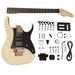 JE-style Mahogany Body Guitar Kit with Quilted Maple Veneer and Maple Fretboard. - Guitar Kit World