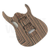 JE-style guitar kit with 7-string Engineered Zebrawood Body - Guitar Kit World