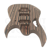 JE-style guitar kit with 7-string Engineered Zebrawood Body - Guitar Kit World