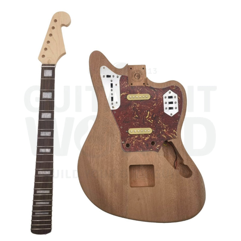 JG-style Mahogany Body Guitar Kit with Maple Neck, Rosewood Fretboard - Guitar Kit World