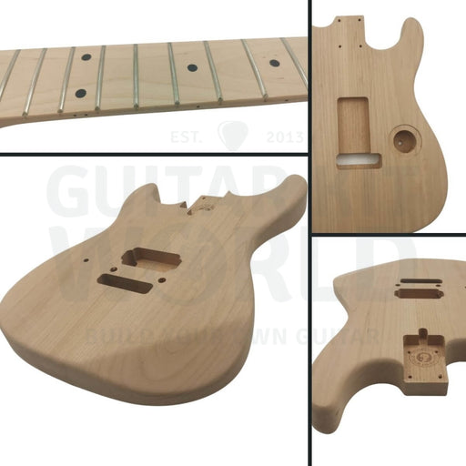 Lefty KR Alder body Guitar Kit with Maple Fretboard - Guitar Kit World