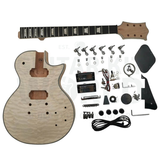 L1 Guitar Kit with Quilted Maple Veneer, Chrome Hardware - Guitar Kit World