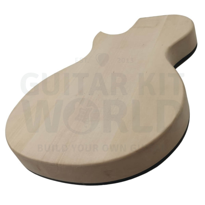 L2 Semi-Hollow Basswood Guitar Kit with Spalted Maple Veneer - Guitar Kit World