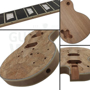 L1 Guitar Kit with Spalted Maple Veneer, Gold Hardware - Guitar Kit World