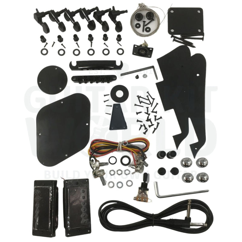 Ash Body  L1 Guitar Kit with Quilted Maple Veneer and Maple Fretboard - Guitar Kit World