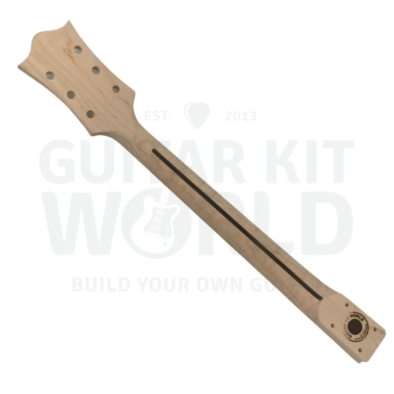 Ash Body  L1 Guitar Kit with Quilted Maple Veneer and Maple Fretboard - Guitar Kit World