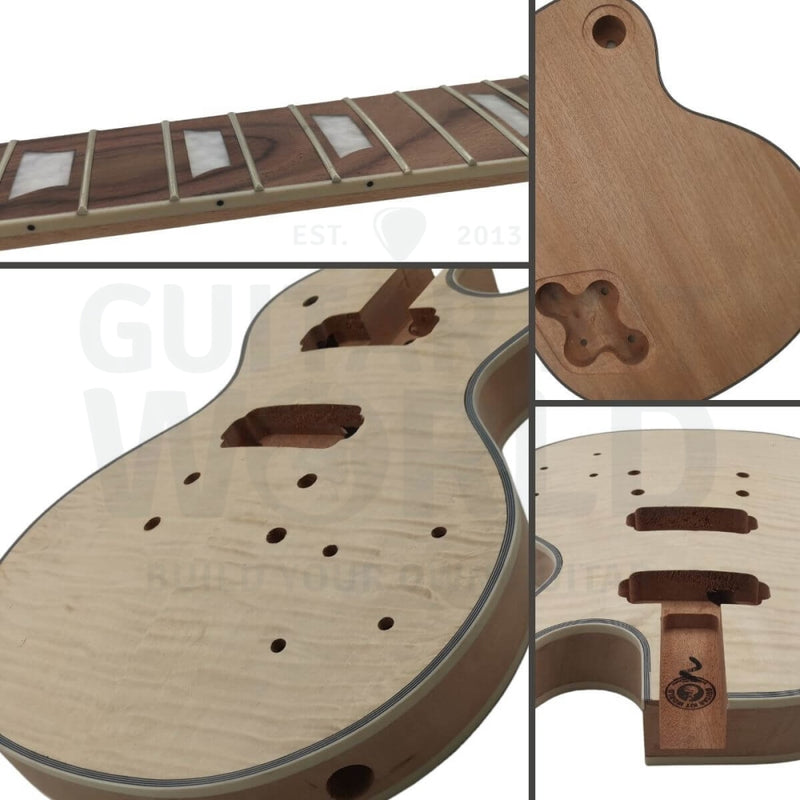 Mahogany body LP Guitar Kit with 7 strings - Guitar Kit World