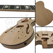 L2 Semi-Hollow Guitar Kit with Trapezoid Pearl White Inlays - Guitar Kit World