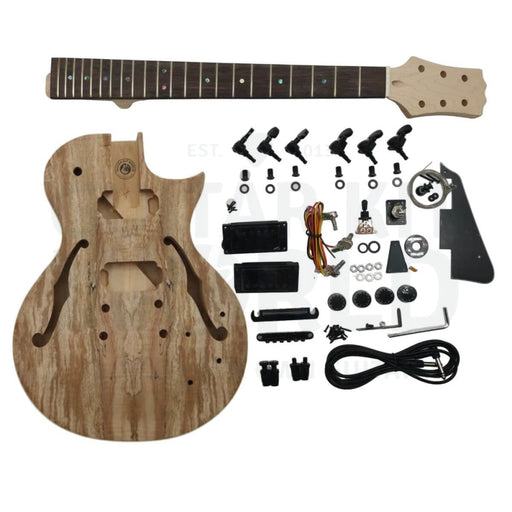 L2 Semi-Hollow Basswood Guitar Kit with Spalted Maple Veneer - Guitar Kit World