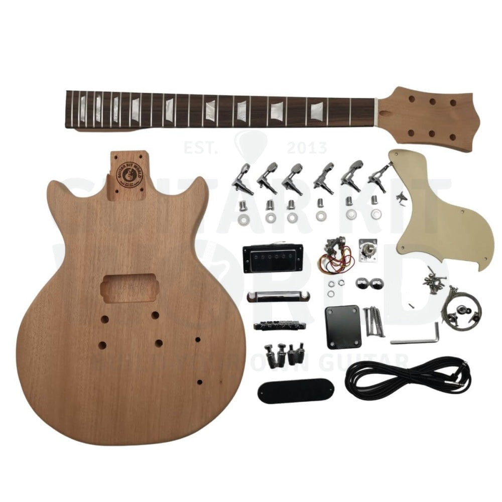 L4 Doublecut Junior solid Mahogany body Guitar Kit with Rosewood