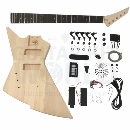 Lefty Basswood body EXP-style Bass Kit with Maple Neck - Guitar Kit World