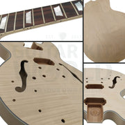 Lefty E1 Archtop Semi Hollow body Guitar Kit with Rosewood Fretboard - Guitar Kit World