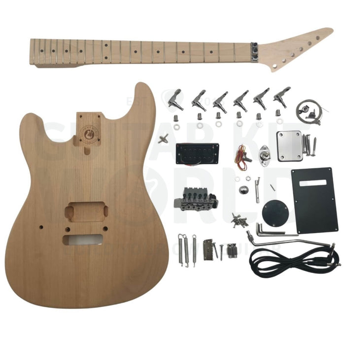 Lefty KR-style Alder body Guitar Kit with Maple Fretboard - Guitar Kit World