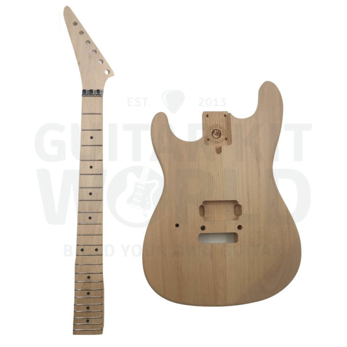Lefty KR-style Alder body Guitar Kit with Maple Fretboard - Guitar Kit World