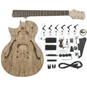 Lefty L2 Semi-Hollow Basswood Guitar Kit with Spalted Maple Veneer - Guitar Kit World