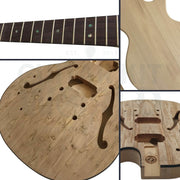 Lefty L2 Semi-Hollow Basswood Guitar Kit with Spalted Maple Veneer - Guitar Kit World