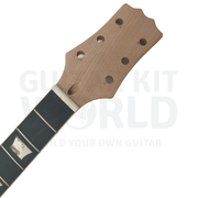 Lefty LP F-Holes Semi-Hollow Kit w/ Quilted Maple Veneer, Trapezoid White Pearl Inlays - Guitar Kit World