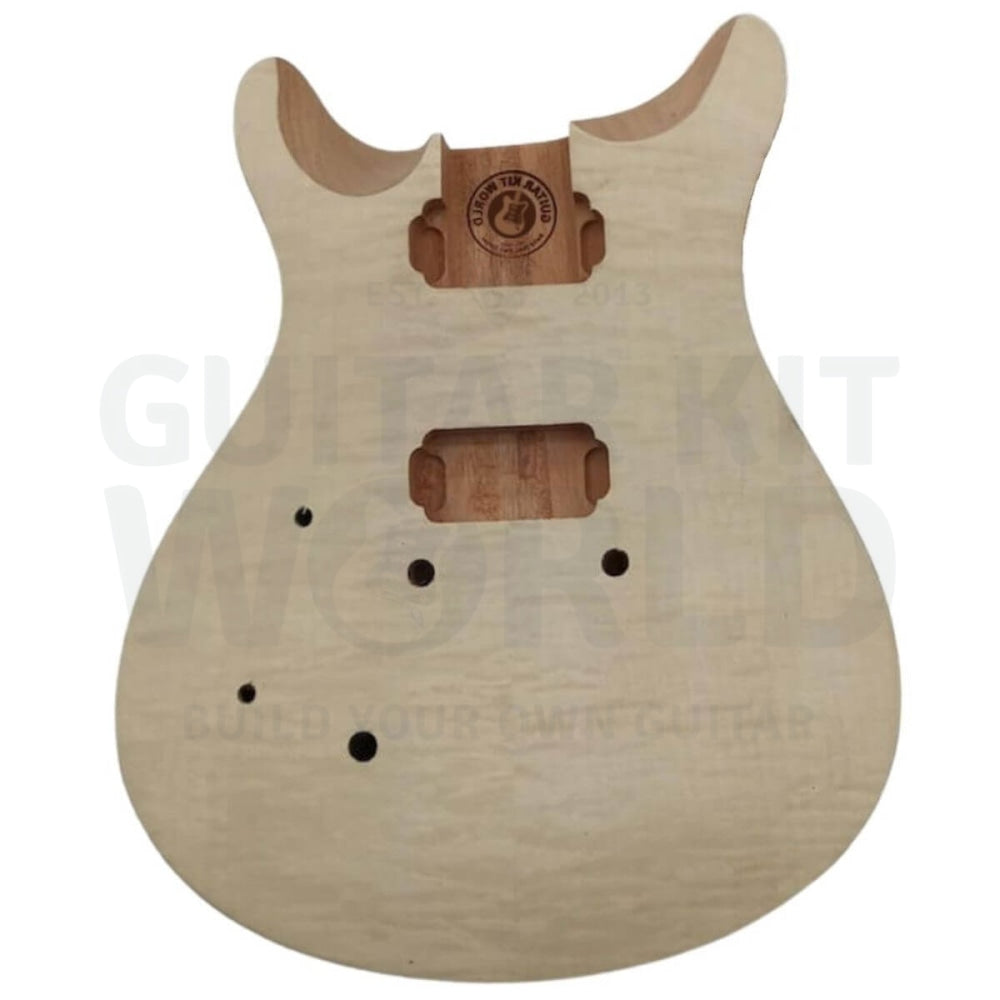 Left-Handed Flame Maple PR-Style DIY Guitar Kit | GKW — Guitar Kit