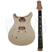 Lefty PR Guitar Kit w/ Quilted Maple Veneer, Mother of Pearl Inlays - Guitar Kit World