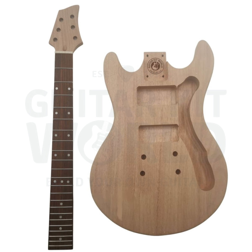 Mahogany MOS-Style Offset DIY Guitar Kit | GKW — Guitar Kit World