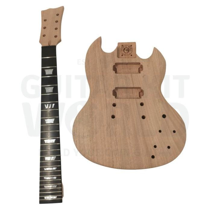 Mahogany Body G style 7-string Guitar Kit with Ebony Fretboard - Guitar Kit World
