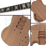 Mahogany G-style Guitar Kit with 3H Pickup, Ebony Fretboard - Guitar Kit World