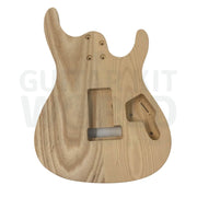 Ash Body RG-style Guitar Kit with Quilted Maple Veneer and Ebony Fretboard - Guitar Kit World