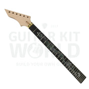 Ash Body RG-style Guitar Kit with Quilted Maple Veneer and Ebony Fretboard - Guitar Kit World