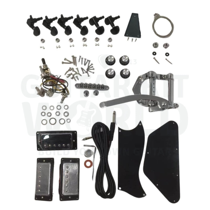 Mahogany SG Guitar Kit with 3H Pickup, Ebony Fretboard - Guitar Kit World