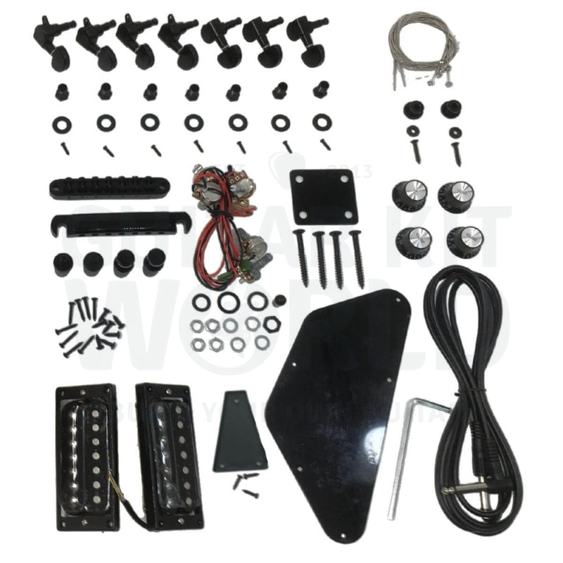 Mahogany Body G style 7 string Guitar Kit with Ebony Fretboard - Guitar Kit World