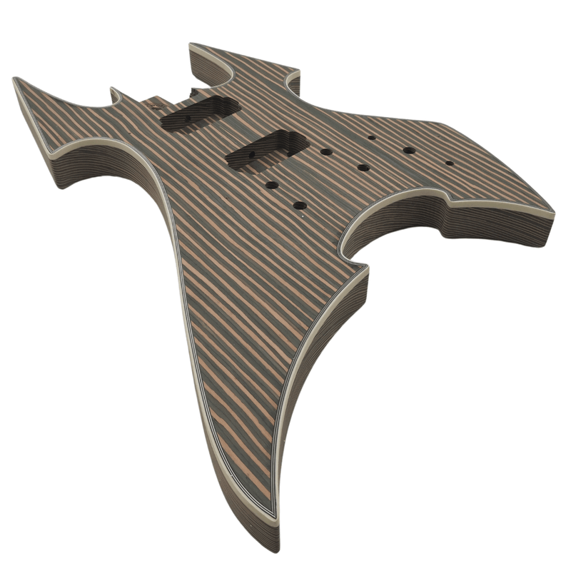 Zebrawood SOB Bass Kit with Ebony Fretboard - Guitar Kit World