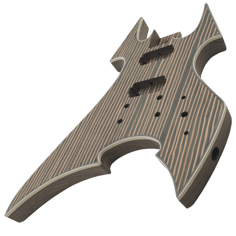 Zebrawood SOB Bass Kit with Ebony Fretboard - Guitar Kit World