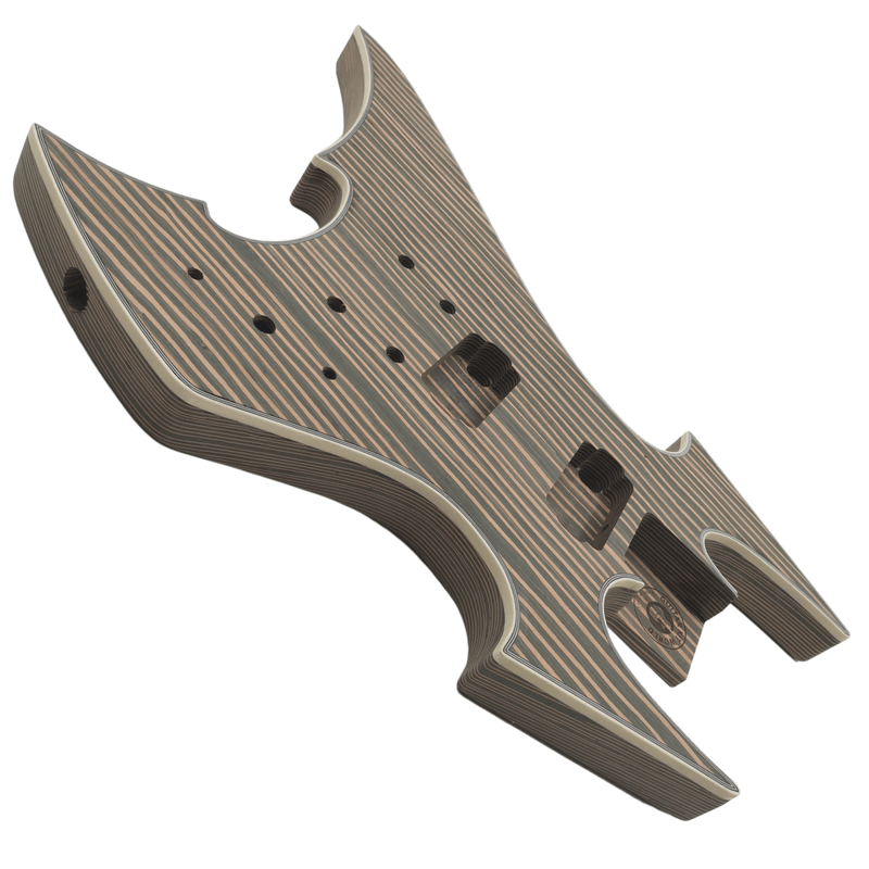 Zebrawood SOB Bass Kit with Ebony Fretboard - Guitar Kit World