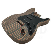 Zebrawood ST style body Guitar Kit with Ebony Fretboard - Guitar Kit World