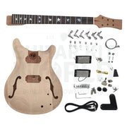 Semi-Hollow PR w/ Solid Carved Maple Cap, Mother of Pearl Inlays - Guitar Kit World