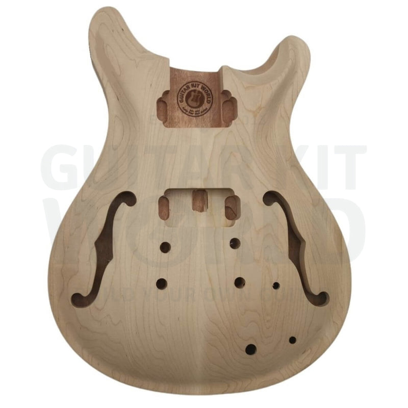 Semi-Hollow PR w/ Solid Carved Maple Cap & Trapezoid Abalone Inlays - Guitar Kit World