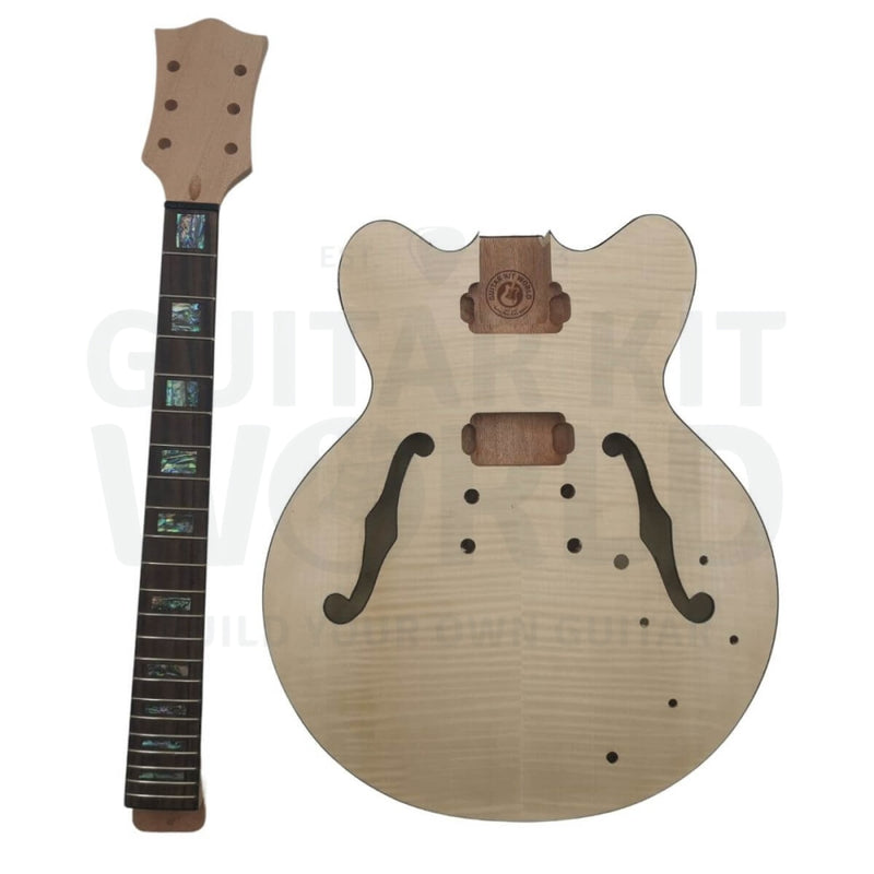 Semi Hollow body E35 Guitar Kit with Chrome Hardware - Guitar Kit World