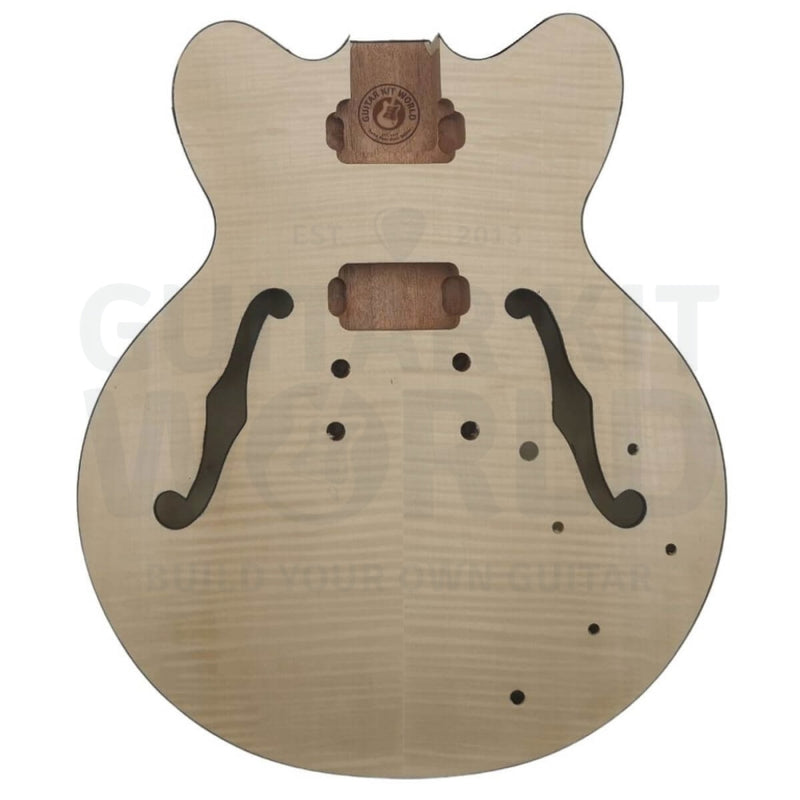 Semi Hollow body E35 Guitar Kit with Chrome Hardware - Guitar Kit World