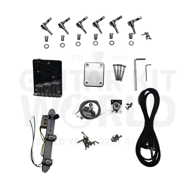 T-style Block Guitar Kit with Mahogany Body and Maple Neck - Guitar Kit World