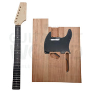 T-style Block Guitar Kit with Mahogany Body and Maple Neck - Guitar Kit World