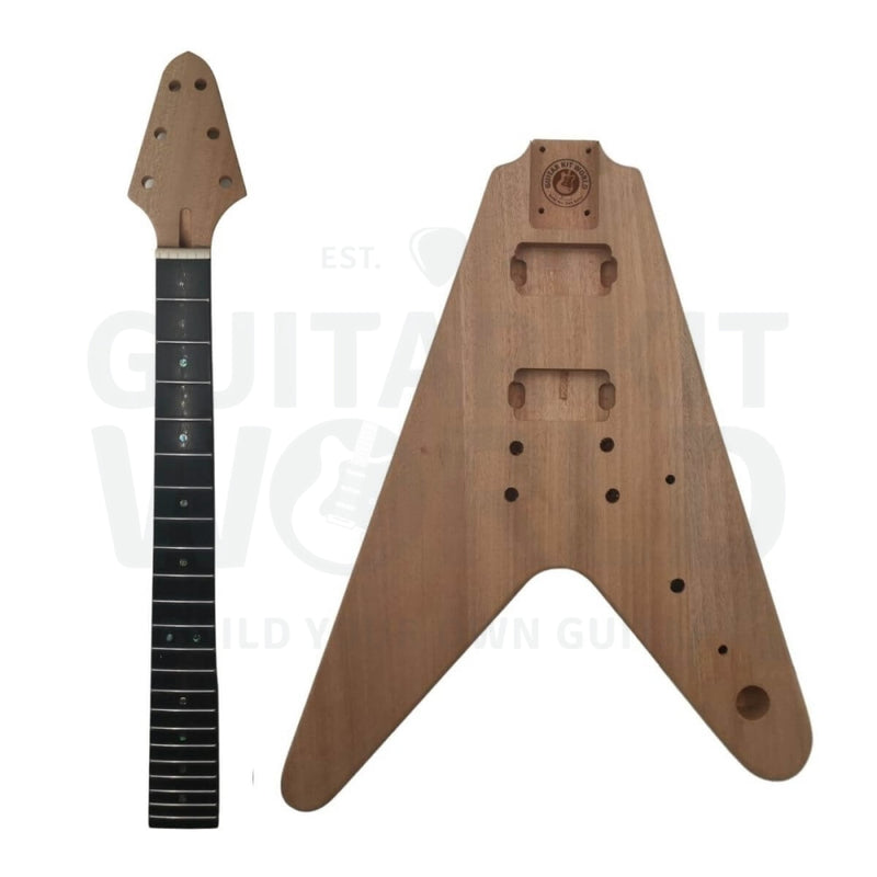 V1 Mahogany DIY Guitar Kit with Ebony Fretboard - Guitar Kit World