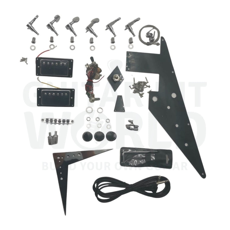 Basswood V style body Guitar Kit with Maple fretboard - Guitar Kit World