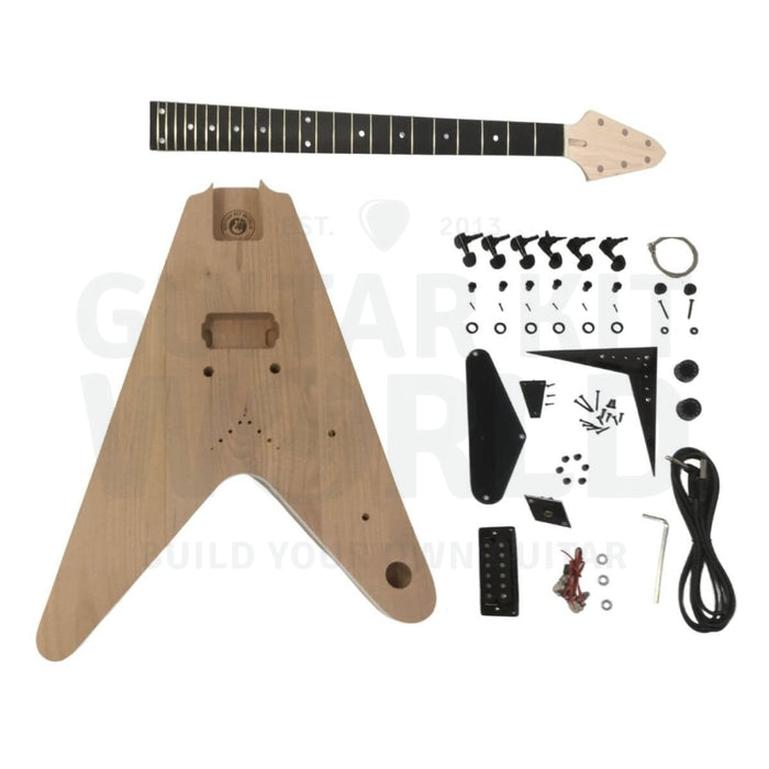 V57 Alder Body Guitar Kit with Maple Neck and Ebony Fretboard