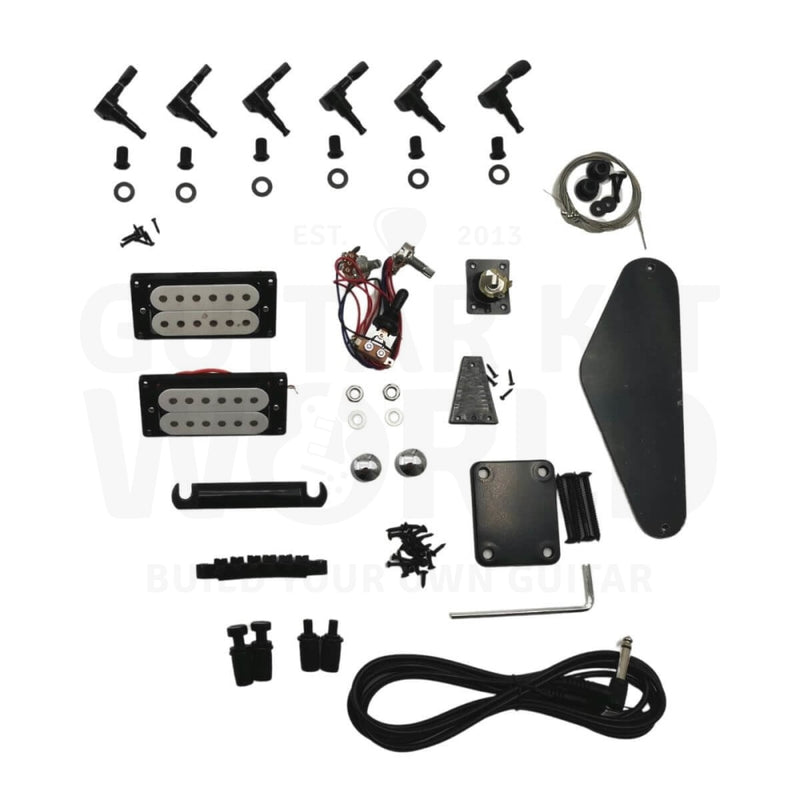 Ash V style body Guitar Kit with Rosewood Fretboard - Guitar Kit World