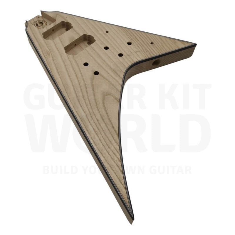 Ash V style body Guitar Kit with Rosewood Fretboard - Guitar Kit World