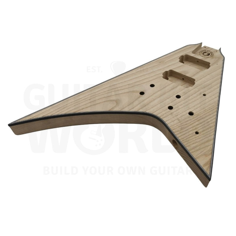 Ash V style body Guitar Kit with Rosewood Fretboard - Guitar Kit World