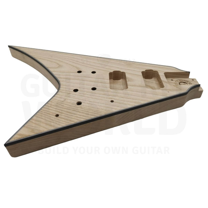 Ash V style body Guitar Kit with Rosewood Fretboard - Guitar Kit World