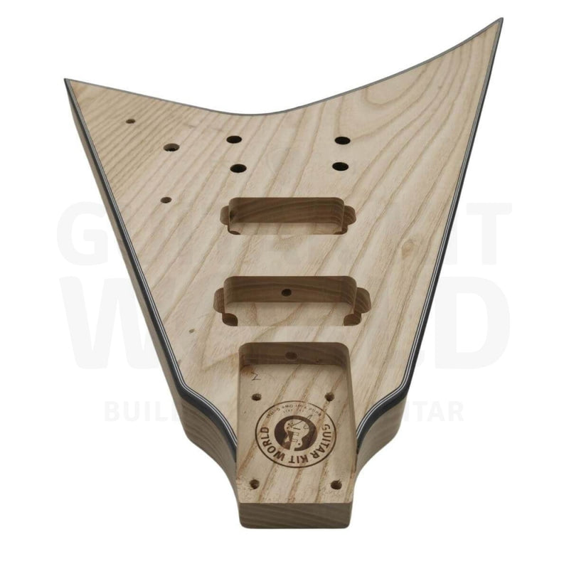 Ash V style body Guitar Kit with Rosewood Fretboard - Guitar Kit World
